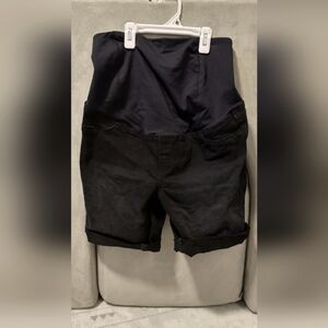 Isabel Maternity Bermuda Shorts - Full Belly Panel
